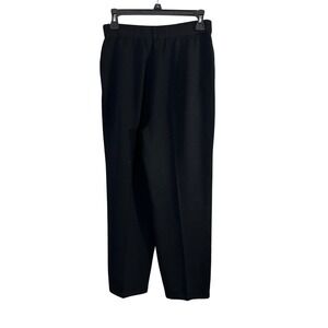 St. John Basics Black Knit Pleated Front Elastic Waist Pants Size 6‎